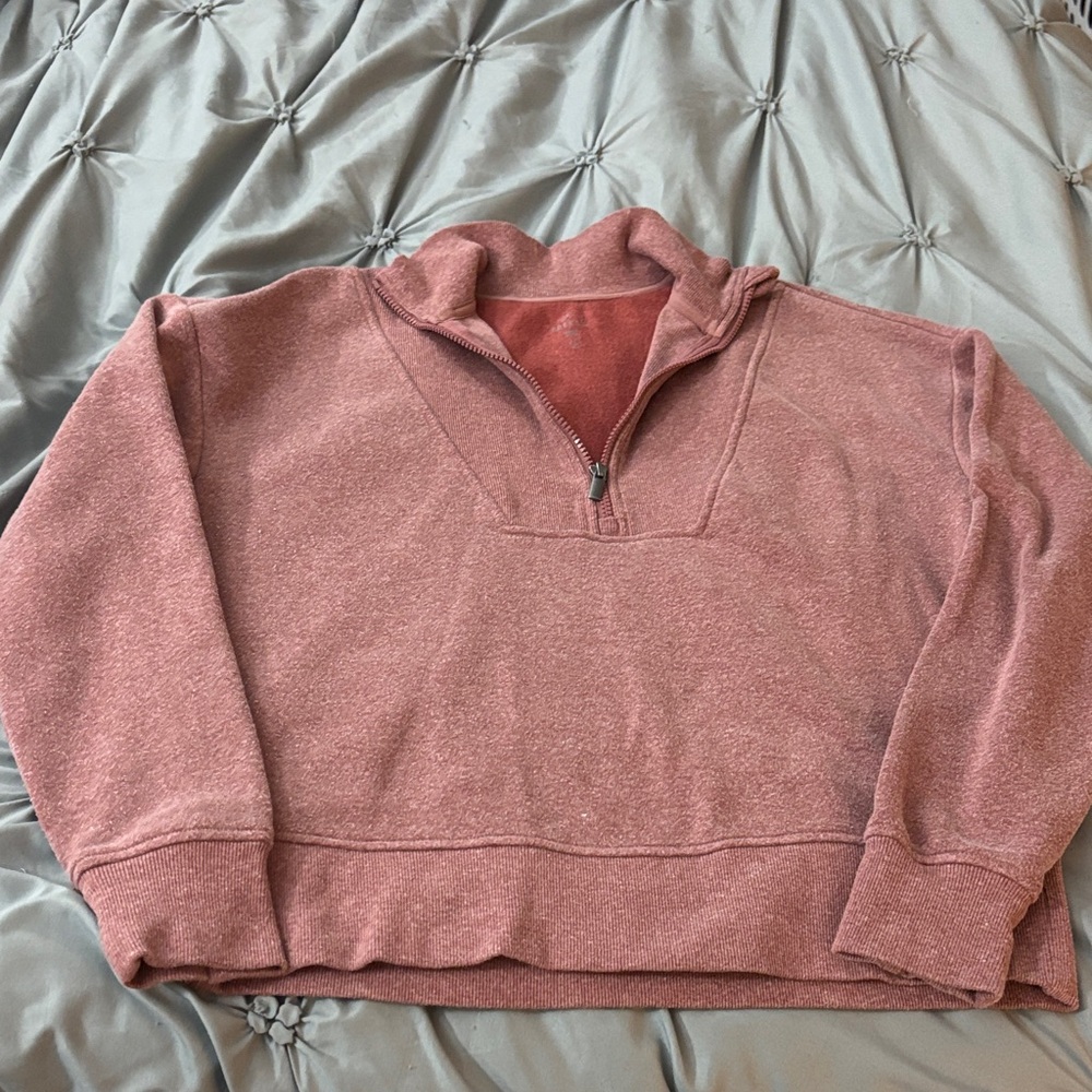Freely Burgundy Quarter-Zip Pullover Size Small